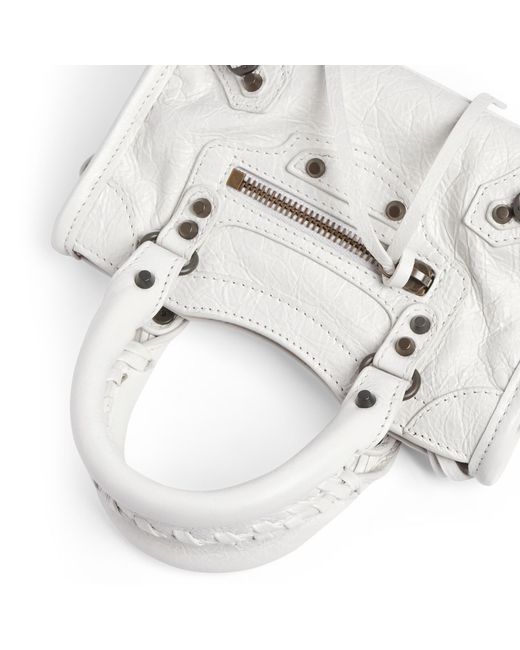 Balenciaga White Le City Bag Nano Top Handle Bag