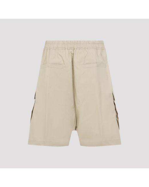 Rick Owens Natural Cargobela Drawstring Shorts for men
