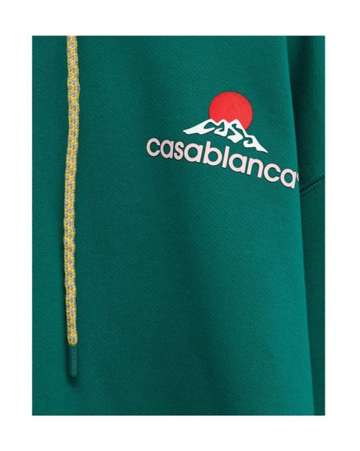 Casablanca Green Drawstring Hoodie for men