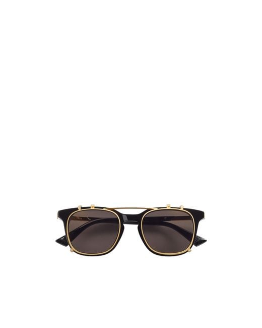 Bottega Veneta Multicolor Eyewear Classic Square Clip On Sunglasses for men