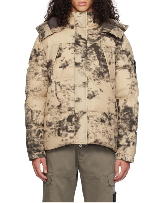 Stone Island Brown Termo Reactive Down Jacket for men