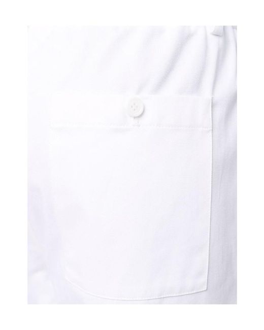 AMI White Elasticated Bermuda for men