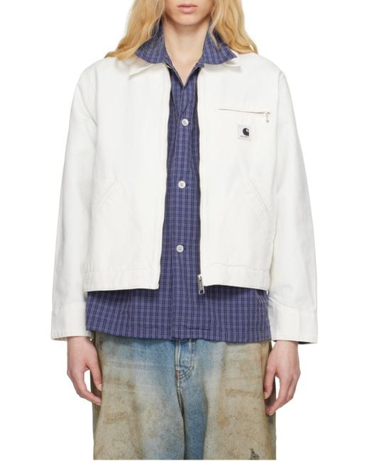 Carhartt White W' Og Detroit Zip Pocket Jacket