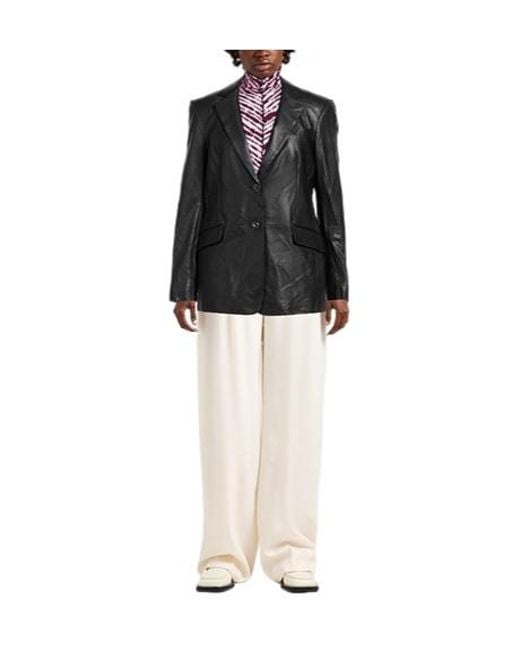 Rag & Bone Black Leather Suit