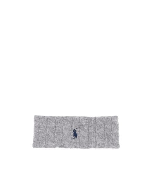Polo Ralph Lauren White Cable-Knit Head Band