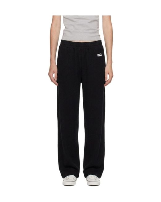 Marissa Chiara Black Embroidered Waffle Trousers