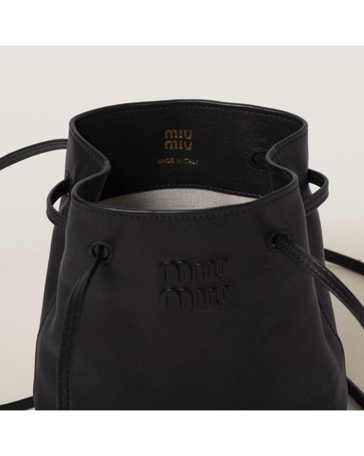 Miu Miu Black Mini Logo Shoulder Bag