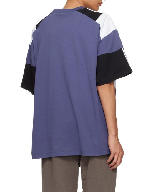 Martine Rose Blue Oversized Panelled T-Shirt for men