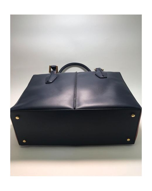 Tod's Blue Zippered Handbag