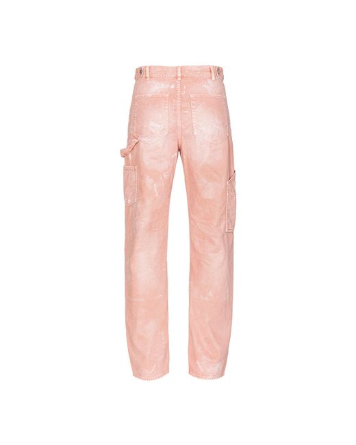 Pinko Pink Worn Workwear Jeans