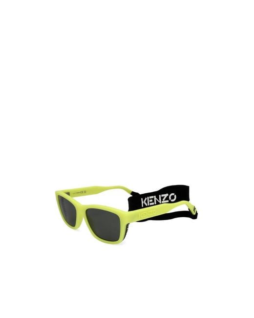 KENZO Green Logo Sunglasses for men