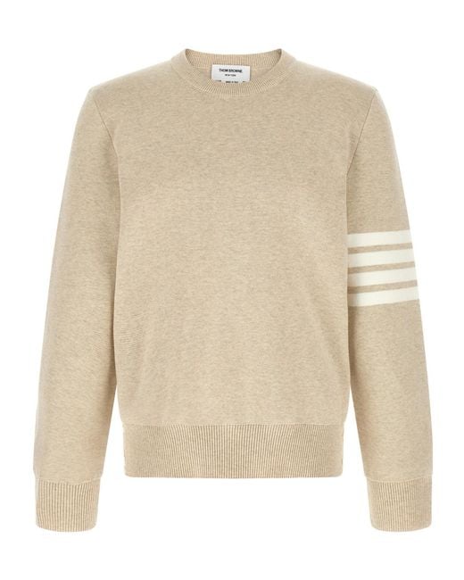 Thom Browne Natural Bar Milan Stitch Knitted Sweater for men