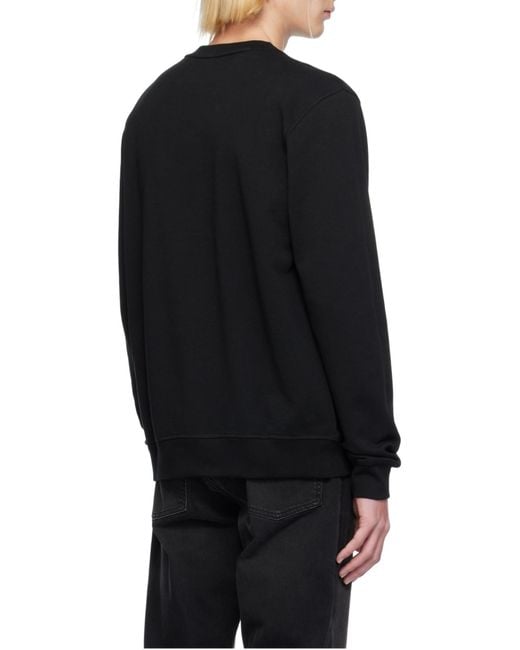 Boss Black Cotton Sweater for men