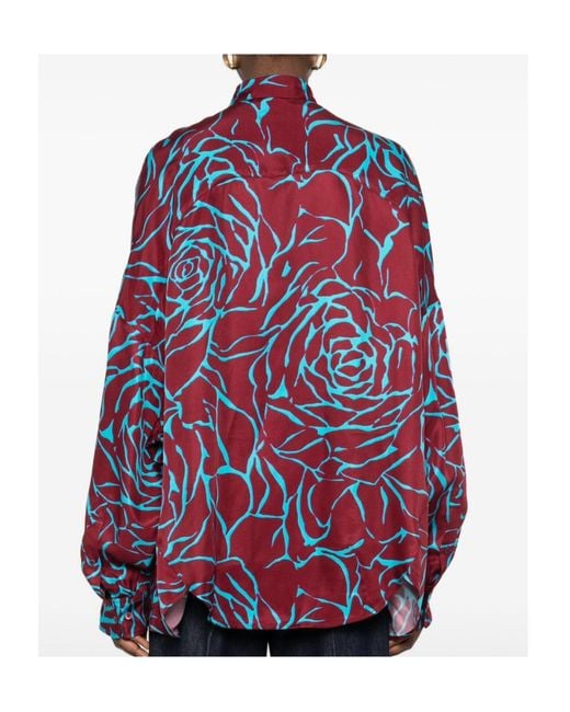 Dries Van Noten Red Printed Shirt