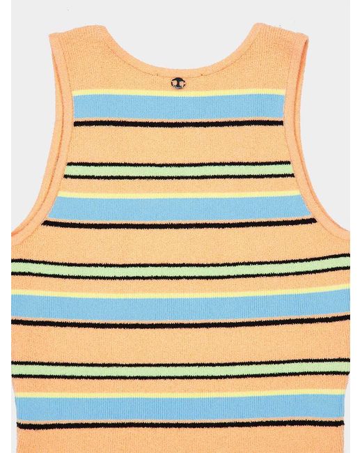 Rabanne Blue Rabanne Striped Knitted Tank Top