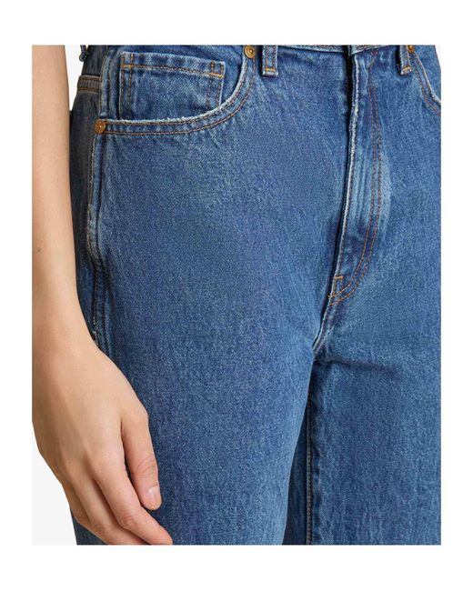 Khaite Blue Abigail Straight-Leg Jeans