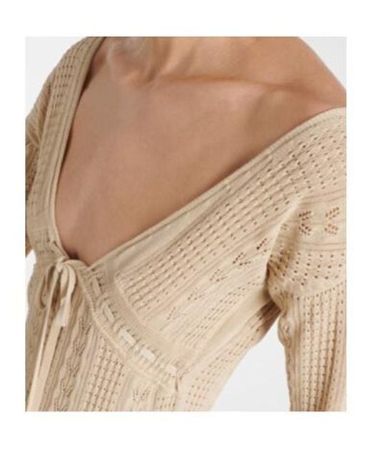 Blumarine Natural Crochet Maxi Dress