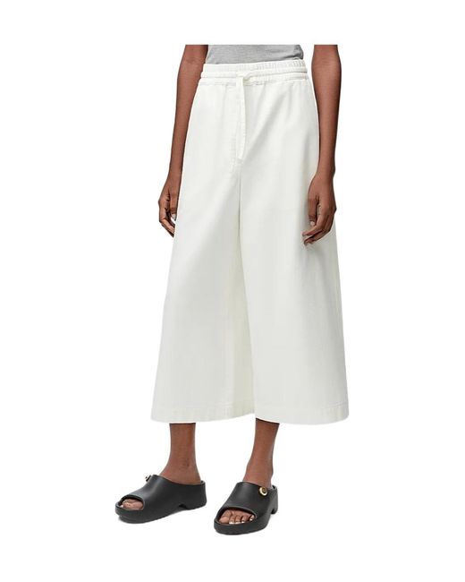 Loewe White Cropped Trousers