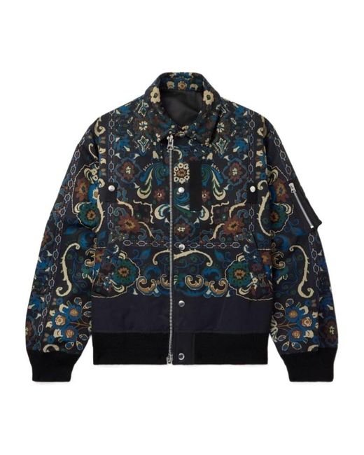 Sacai Multicolor Paisley-Print Zip-Front Jacket for men