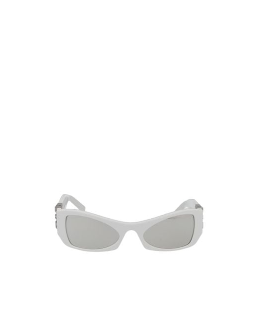 Givenchy White Eyewear Rectangular Frame Sunglasses for men