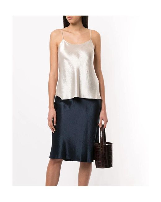 Vince White Flared Tank Top