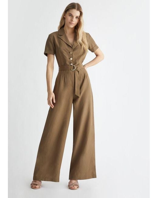 Liu Jo Natural Wide-Leg Jumpsuit