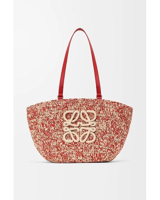 Loewe Red Logo Basket Bag