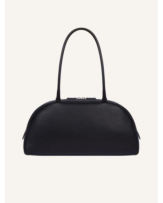 Courreges Black Courrèges Curved Zip Shoulder Bag