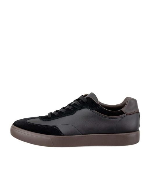 Ecco Black Soft 10 Leather Trainer for men