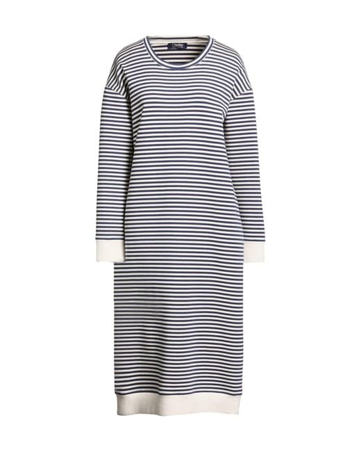 Max Mara Gray Versatile Minimalist Striped Dress
