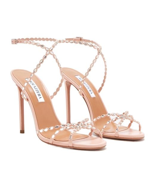 Aquazzura Pink Love Struck 105 Sandals