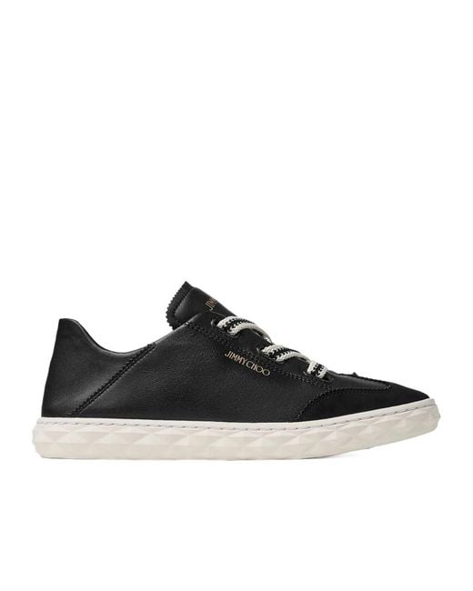 Jimmy Choo Black Diamond Flex Leather Trainers