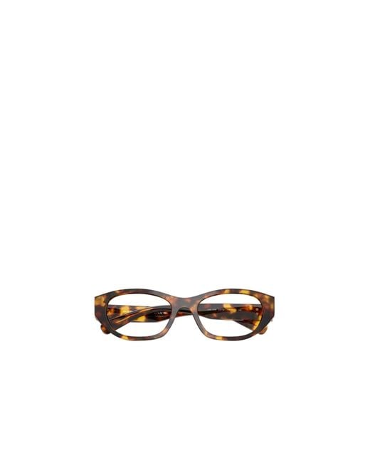 Miu Miu White Eyewear Oval-Frame Glasses