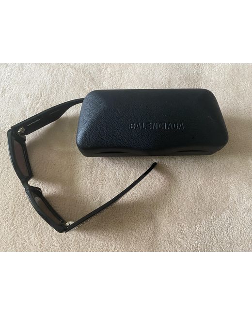 Balenciaga White Eyewear Rectangular Frame Sunglasses