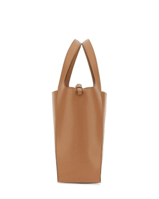 Stella McCartney Brown Logo Detailed Shoulder Bag