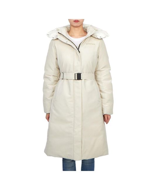 Duvetica Natural Long-Sleeved Hooded Down Jacket
