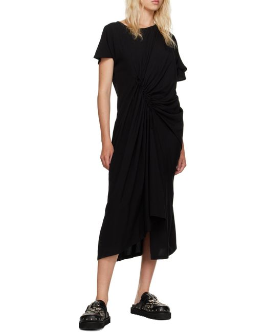 Toga Black Sabot Eyelet-Embellished Leather Mules