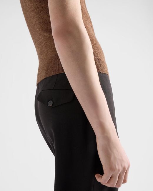 Prada Black Wool Pants for men