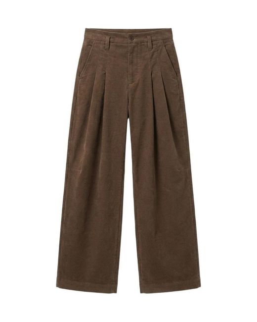 Brunello Cucinelli Brown Monili Detailed Straight Leg Trousers