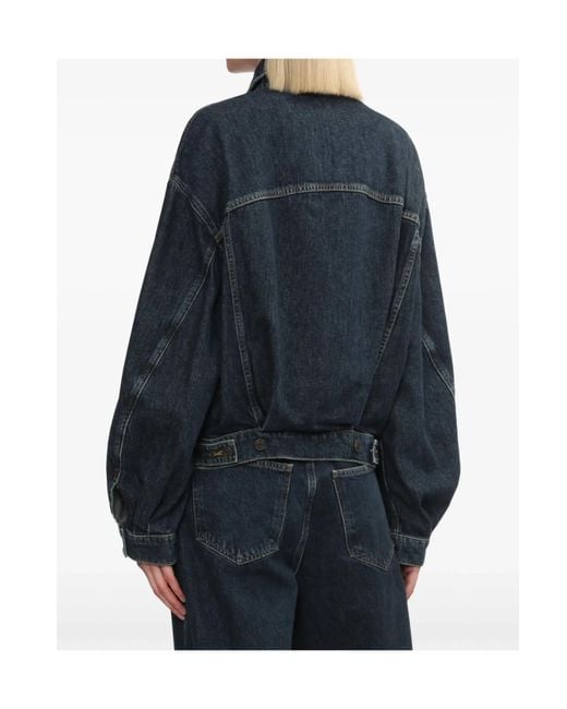 Agolde Blue Button Denim Jacket