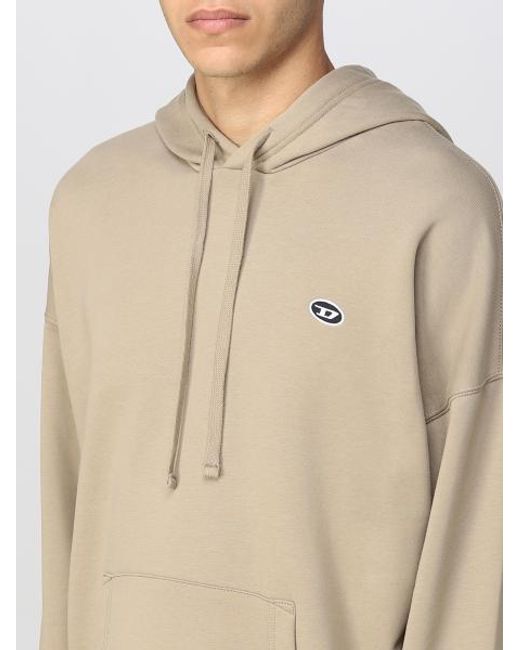DIESEL Natural Logo-Patch Drawstring Hoodie for men