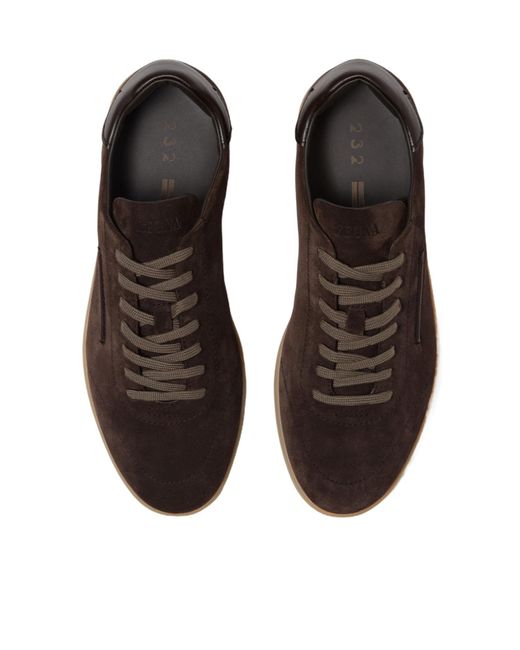 Zegna Brown 232 Low-Top Sneakers for men