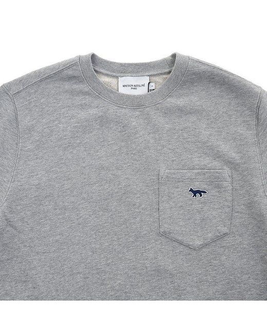 Maison Kitsuné Gray Long-Sleeved Sweater for men