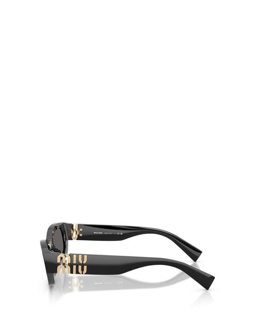 Miu Miu White Eyewear Rectangular Frame Sunglasses