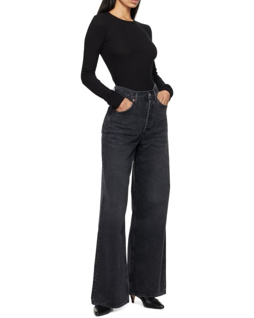 Agolde Blue Dame Straight Leg Jeans