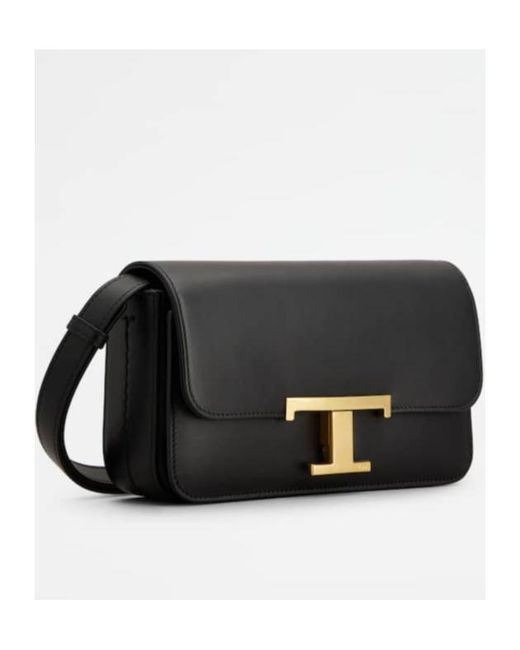 Tod's Black T-Lock Shoulder Bag