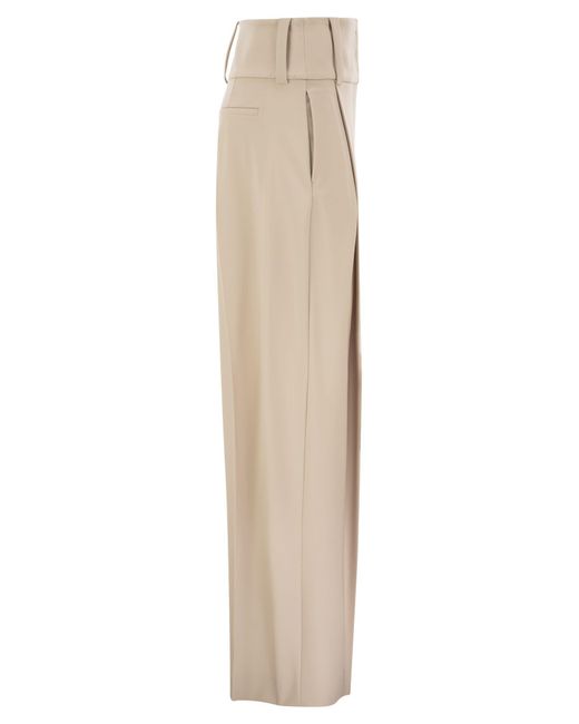 Sportmax Natural Casual Trousers With Belt Loops