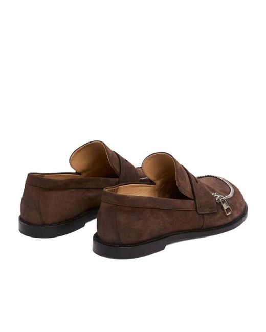 J.W. Anderson Brown Suede Biker Moccasin