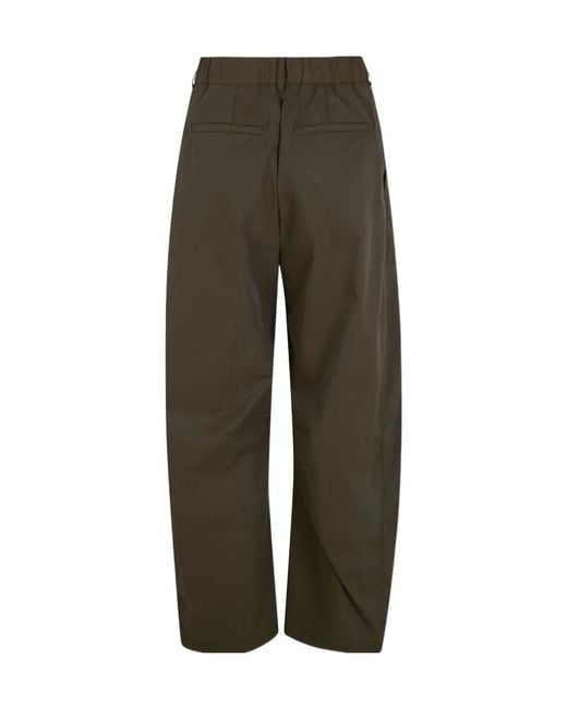 Herno Green Elasticated-Waistband Trousers