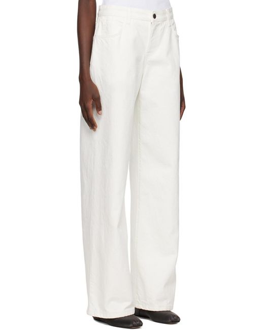 The Row White Straight-Leg Jeans